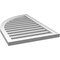 Ekena Millwork Quarter Round Top Left Surface Mount PVC Gable Vent w/ 2"W x 1-1/2"P Brickmould Frame, 22"W x 34"H GVPQL22X3402SF - alternate 4